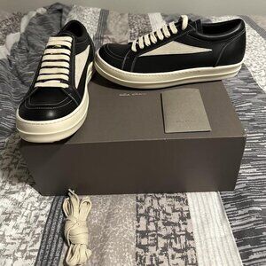 Rick Owens vintage black leather vans